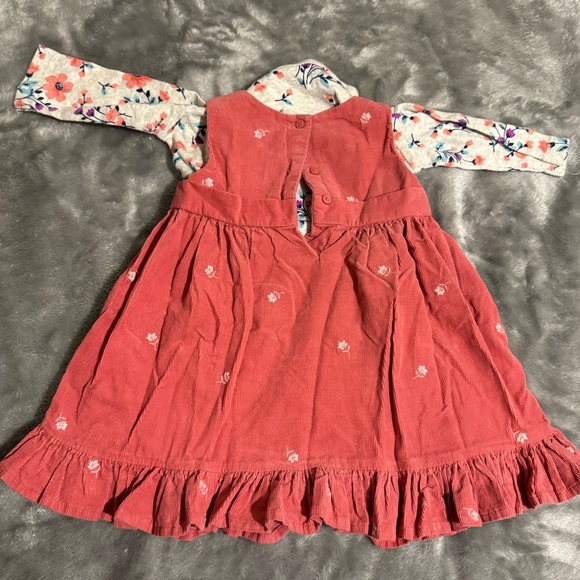 Carter's Pink and Floral Long Sleeve shirt with Dress - Picture 4 of 4